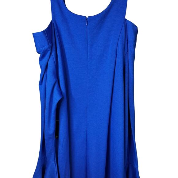 Eloquii Blue Long Bell Sleeve Cold Shoulder Dress Plus Size 20 - Picture 13 of 13